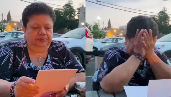 En redes sociales se viralizó un video del momento en que una hija le regalo de cumpleaños a su mamá un boleto para el concierto de Bad Bunny. (Foto: TikTok / @xiphium_iris_)