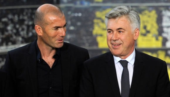 Carlo Ancelotti habló de Zinedine Zidane en su presentación. (Foto: AFP)