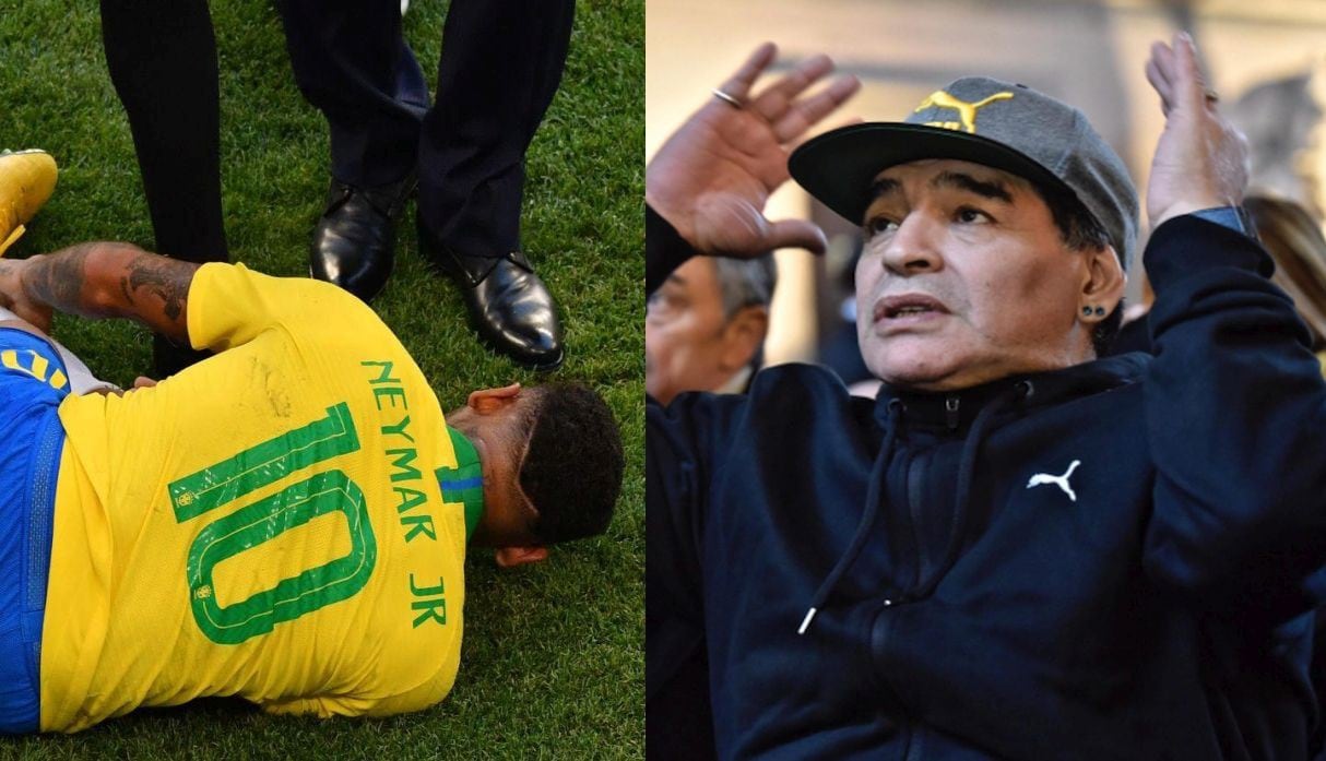 Diego Maradona y Neymar, muy distintos en le campo de juego. (Fotos: Agencias)