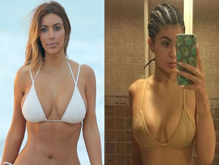 Kim Kardashian posó junto a Kylie Jenner para la marca de cosméticos 'KylieCosmetics'. Le sorprende parecido de las hermana tiene confundido a todos sus fanáticos en Instagram.