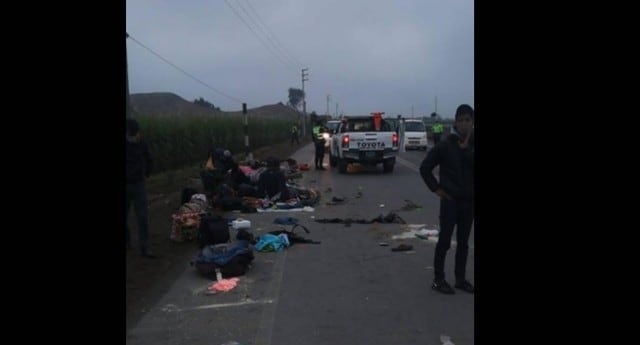 Barranca: Camión cisterna atropella a ocho caminantes venezolanos. (Foto: Facebook)