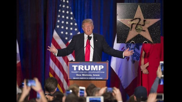 La estrella en el Paseo de la Fama de Hollywood de Donald Trump, candidato del Partido Republicano a la presidencia de EE.UU., fue pintada con una esvástica. (Foto: Agencias)