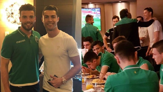 Cristiano Ronaldo visita Sporting Lisboa