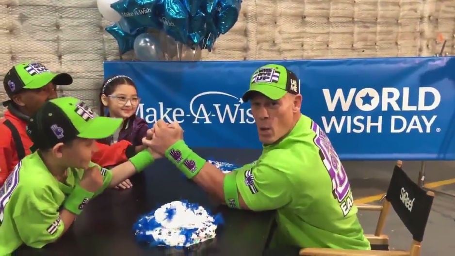 John Cena hizo vivir un gran momento de los niños de Make A Wish. (AFP /  Captura)