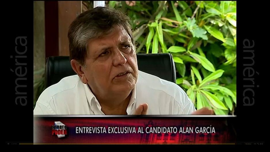 Alan García fue entrevistado por Cuarto Poder. (América TV)