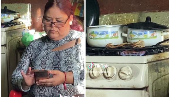 Mujer deja que su comida se queme por estar pendiente al celular. (Foto: @fernandalivas / TikTok)