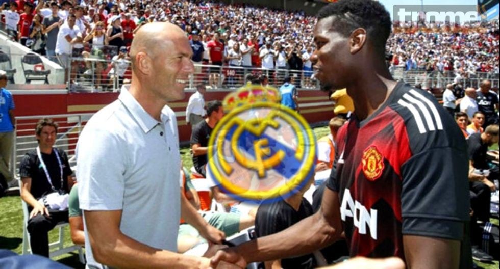 Paul Pogba fue contactado por Zinedine Zidane antes que  real Madrid  haga oferta a Manchester United