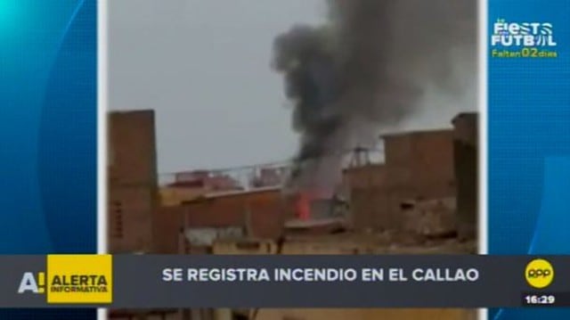 El incendio se viene registrando en la cuadra 4 del jirón Apurímac en el Callao.