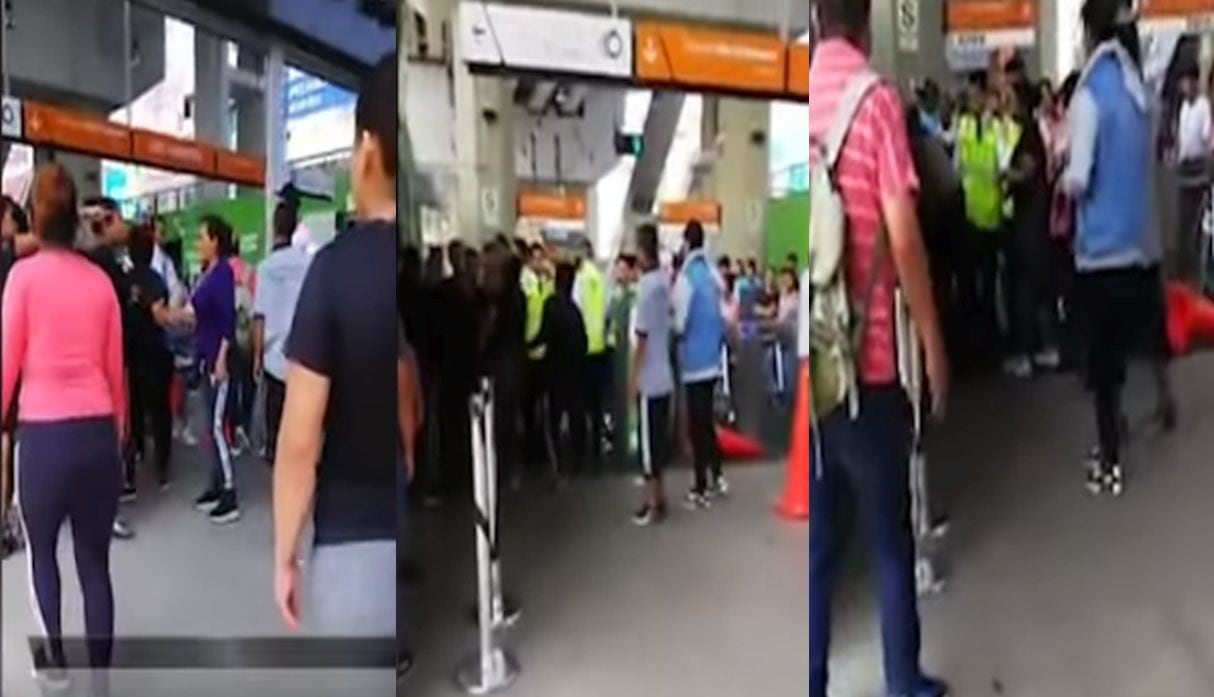 Mujeres se pelearon a cuchillazos en estación de Metro por pasajero. (Capturas: El Dominical)