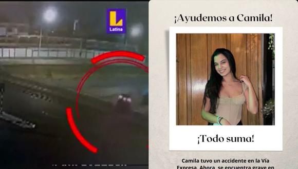 Accidente en la Vía Expresa. La joven Camila Aguayo se encuentra en estado de coma tras caída de camioneta al zanjón desde el puente Aramburú.