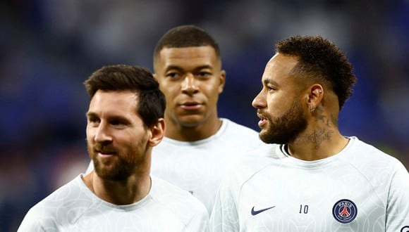 Messi, Neymar, Mbappé en una disputa que afecta la interna del PSG. Foto: Reuters