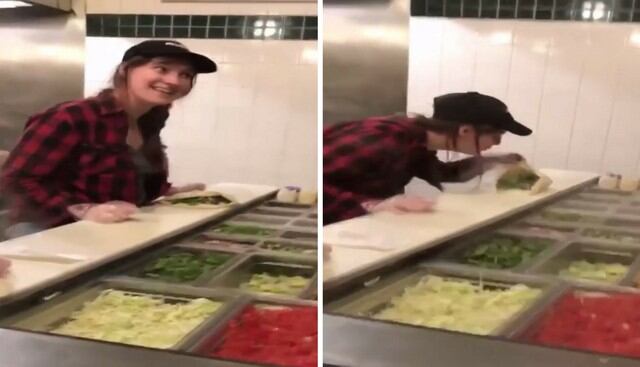 En YouTube, el video de una empleada de un restaurante escupiendo en la comida de una comensal se volvió viral. (Captura)