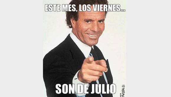 En el mes de julio circulan memes de Julio Iglesias. (Foto: Twitter).