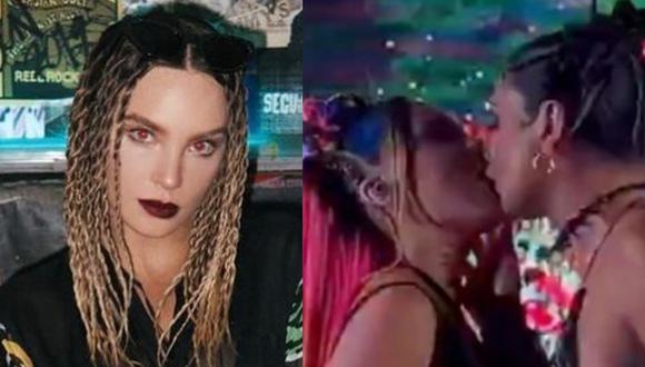 Belinda besó a la actriz Lola Rodríguez y a la drag queen Valentina en evento público. (Foto: @belindapop/Captura YouTube).