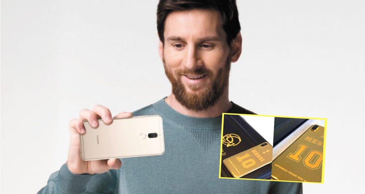 Lionel Messi recibió nuevo iPhone SX Max bañado en oro.
