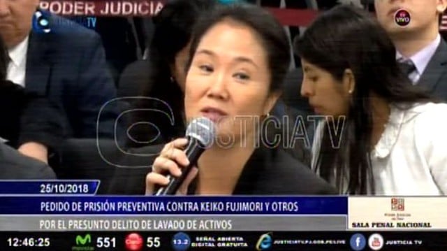 Keiko Fujimori suspendió audiencia porque quería ir al baño