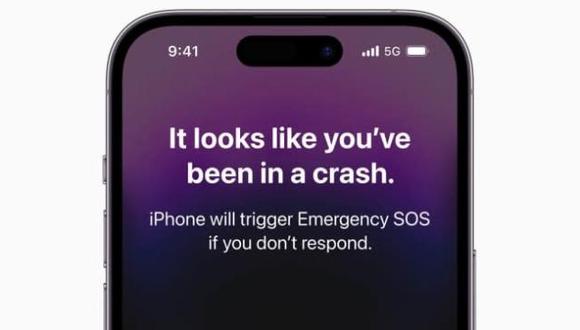 Apple presentó el nuevo sistema Crash Detection en los iPhone 14 para notificar si has sufrido un accidente de tránsito. (Foto: Apple)
