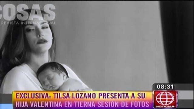 La revista ‘Cosas’ tendrá como portada a Tilsa Lozano junto a su pareja Miguel Hidalgo y Valentina, la hija de ambos. (Imagen: América TV)