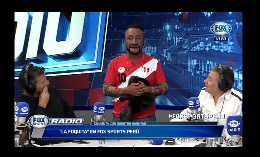 El comediante Miguel Moreno personificó a Jefferson Farfán en Fox Sports Radio Perú