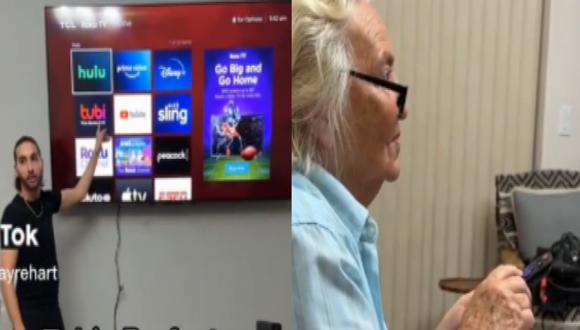 El tutorial de un nieto a su abuela para usar una Smart TV que enternece a millones de personas.
 (@willdonayrehart / TikTok)
