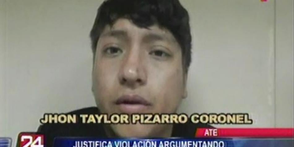 Jhon Taylor Pizarro Coronel fue capturado el año pasado al difundirse imágenes donde violaba a una joven en una discoteca en Santa Anita.