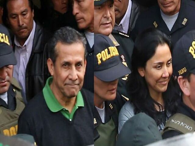 Ollanta Humala y Nadine Heredia fueron trasladados en helicópteros hasta la Diroes y al penal de Chorrillos donde cumplirán los 18 meses de prisión preventiva.