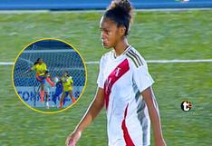 Jugadora de Perú llora tras cometer penal ante Colombia en Sudamericano Sub 20