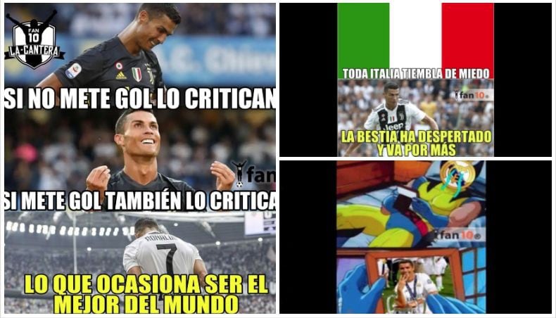 Cristiano Ronaldo anotó un doblete en Juventus y fue protagonista de los memes. (Foto: Facebook)