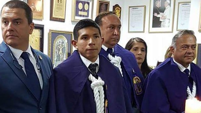 Edison Flores ingresó a la Hermandad del Señor de los Milagros