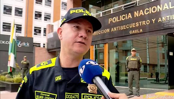 El director del Gaula de la Policía, Gelber Cortés, señaló que los criminales exigían entre 10 mil y 15 mil pesos diarios. (Foto: Captura de video)