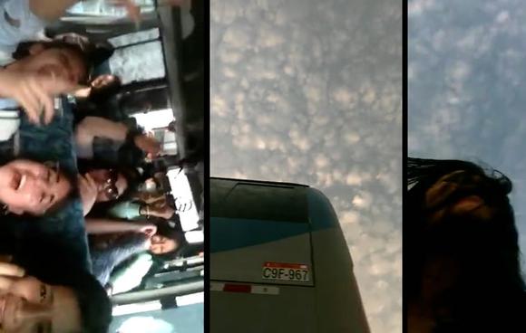 Video viral: Joven se graba cantando en un bus y celular se le cae por la ventana