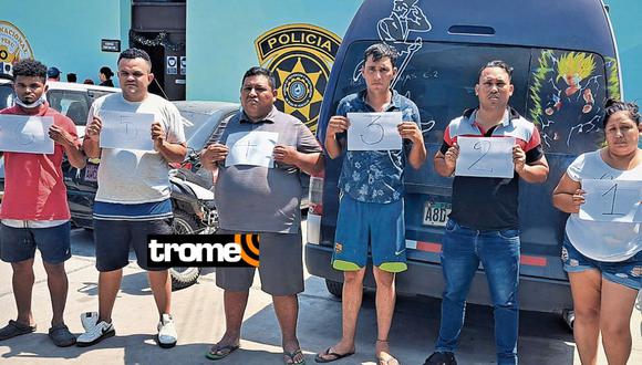 Seis integrantes de 'Los Camaleros de Villa’ fueron detenidos. (Foto: Trome)