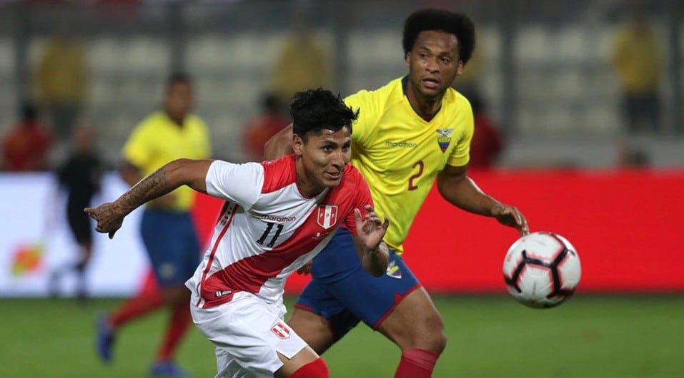 Perú vs. Ecuador: a Raúl Ruidíaz le anularon un gol. (Twitter Selección Peruana)