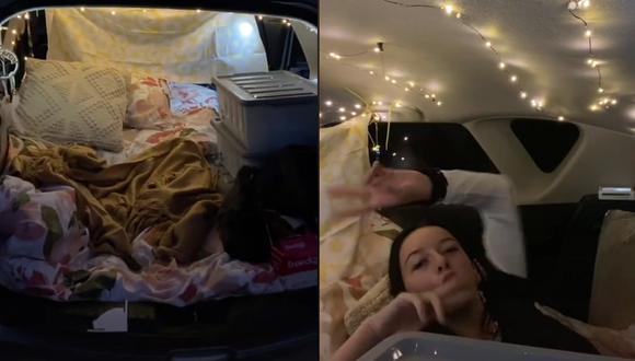 Una mujer ha revelado cómo convirtió la parte trasera de su automóvil en un elegante dormitorio con linda ropa de cama. (Foto: TikTok/@butterflyfairyland1)
