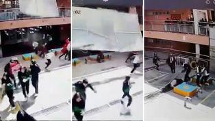 Estudiantes de Bogotá escapan ilesos tras colapso de techo en escuela