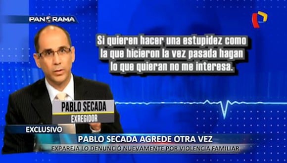 Pablo Secada se mostró iracundo cuando fue contactado para que dé su versión de los hechos. (Panorama)