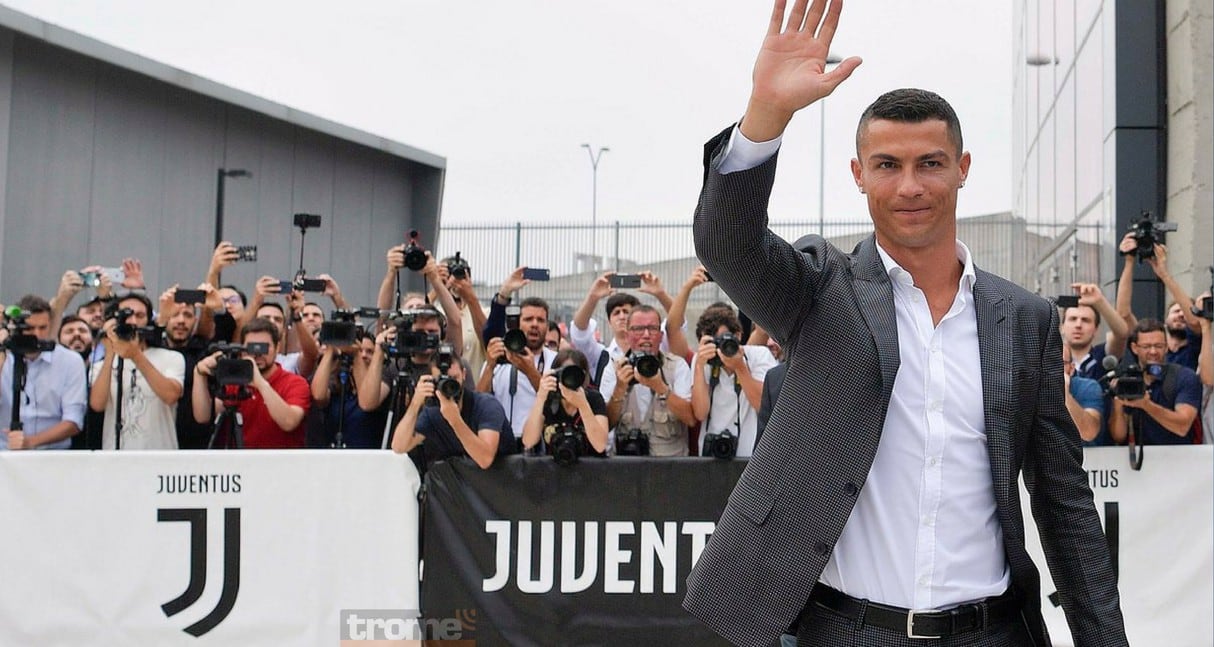 Cristiano Ronaldo llegó para pasar los exámenes médicos en la Juventus