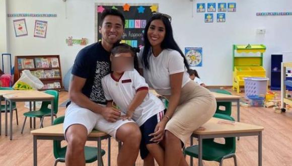 Rodrigo Cuba y Melissa Paredes juntos con su hija