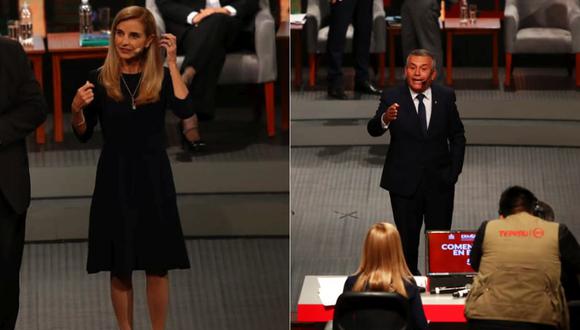 Josefina Townsend tuvo un incidente con Daniel Urresti por una pregunta durante el debate organizado por el JNE. (Foto: Jorge Cerdan/@photo.gec)