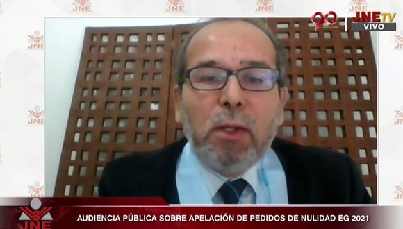 Perú Libre, a través de abogados como Ronald Gamarra y Julio Arbizu, pidieron confirmar el rechazo a las nulidades de Fuerza Popular. (JNE)