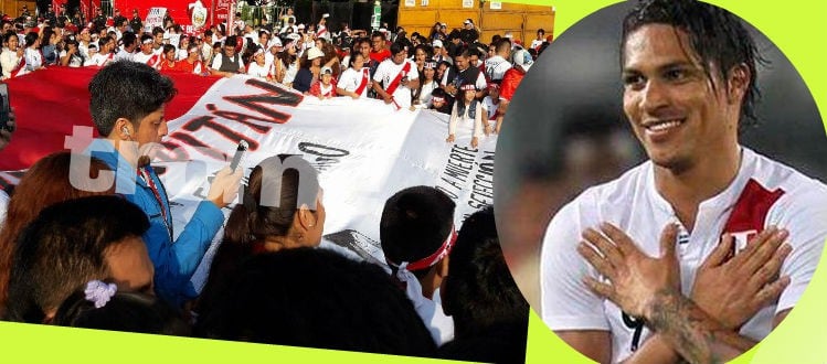 Miles de peruanos salieron a las calles para mostrar todo su cariño y apoyo para Paolo Guerrero. El capitán peruano envió un emotivo video en el Estadio Nacional.