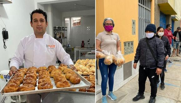 Decidió preparar panes anticovid -como él los llamaba- para repartirlos en las zonas más vulnerables de Chaclacayo.