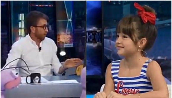 "¿Hay algún chico o algún famoso que te guste?", le preguntó el presentador. La respuesta de la menor se convirtió en viral. (Foto: @Alejandro_Mdz_ / Twitter)