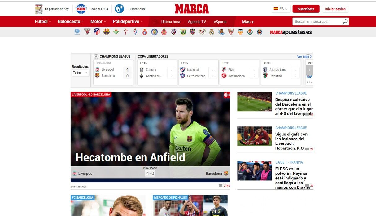 Mira la reacción de la prensa internacional a la eliminación de Barcelona. (Captura)
