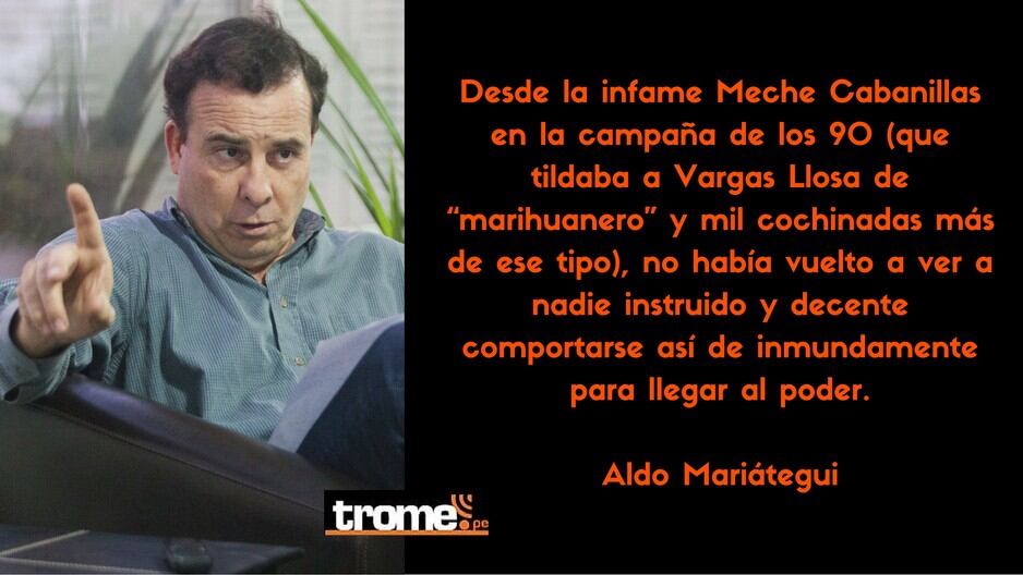 Aldo Mariátegui a Mercedes Aráoz: “Lo que hiciste en la campaña no tiene nombre”.