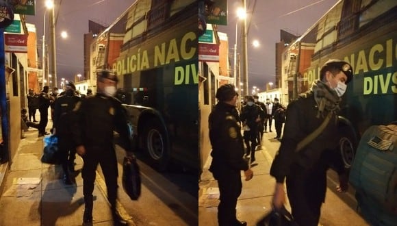 Los policías fueron llevados a la Escuela de Suboficiales de Puente Piedra a un centro de aislamiento. (Policía Nacional/Twitter)