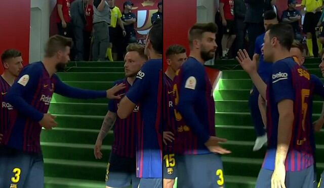 Barcelona vs Valencia: Tensión e iracundos reproches de jugadores azulgranas en entretiempo de final de la Copa del Rey