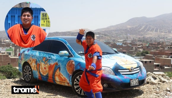 Vecino pintó auto con personajes de Dragon Ball. Foto: Jesús Saucedo