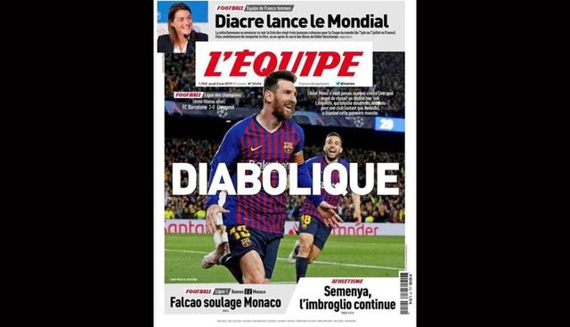 La portada de LÉquipe.