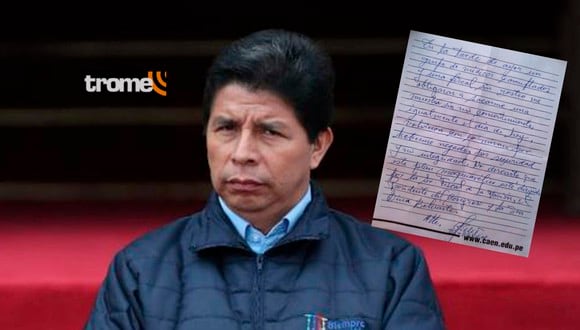 Pedro Castillo escribe carta desde su prisión en la Diroes. ( GEC/ Twitter Guillermo Bermejo)